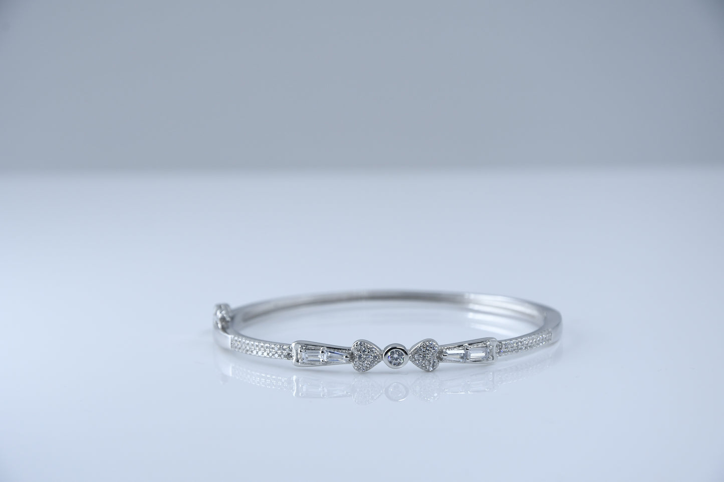 92.5 Silver Bow Women Kada Bracelet