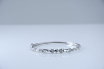 92.5 Silver Bow Women Kada Bracelet
