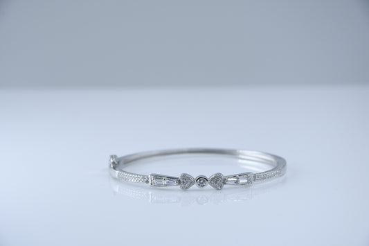 92.5 Silver Bow Women Kada Bracelet