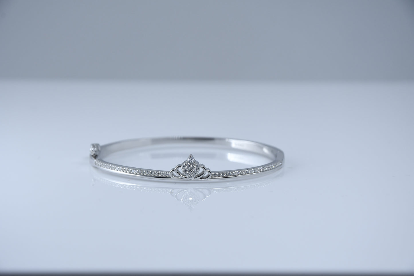 92.5 Silver Lotus Women Kada Bracelet