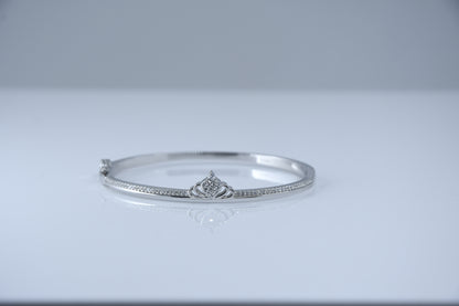 92.5 Silver Lotus Women Kada Bracelet