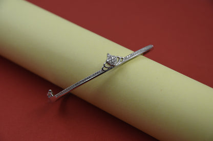 92.5 Silver Lotus Women Kada Bracelet