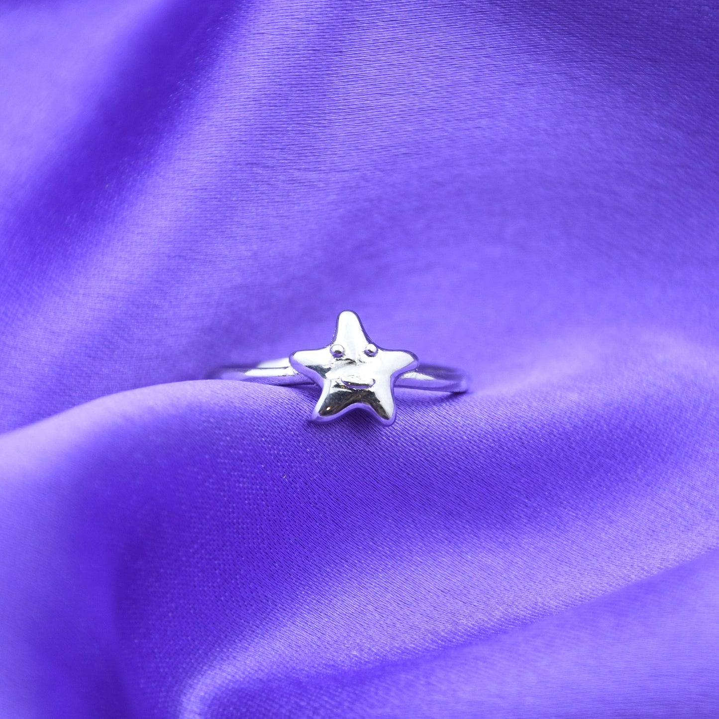 92.5 Silver Happy Star Ring