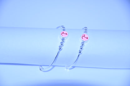 92.5 Silver Initial ‘L’ Kadas (Pair of 2)