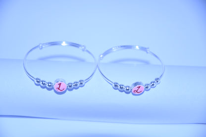 92.5 Silver Initial ‘L’ Kadas (Pair of 2)