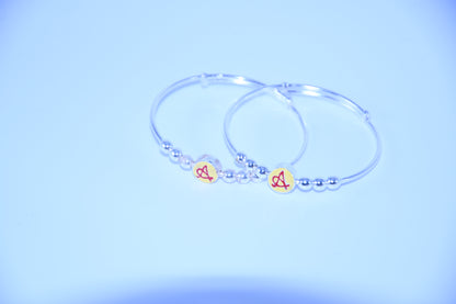 92.5 Silver Initial ‘A’ Kadas (Pair of 2)