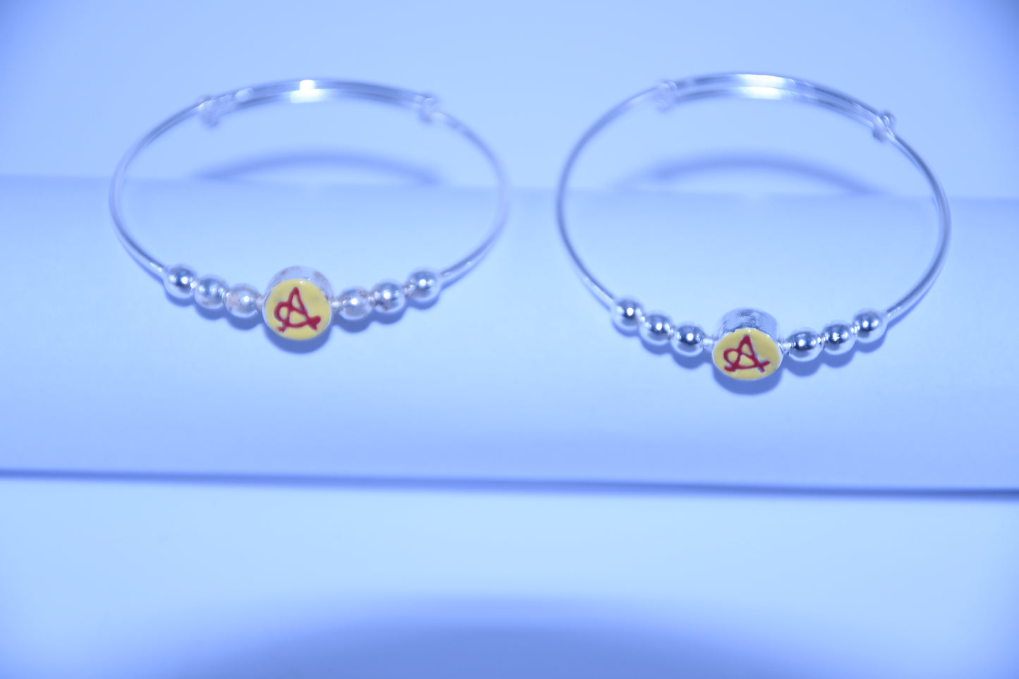 92.5 Silver Initial ‘A’ Kadas (Pair of 2)