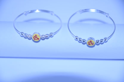 92.5 Silver Initial ‘A’ Kadas (Pair of 2)