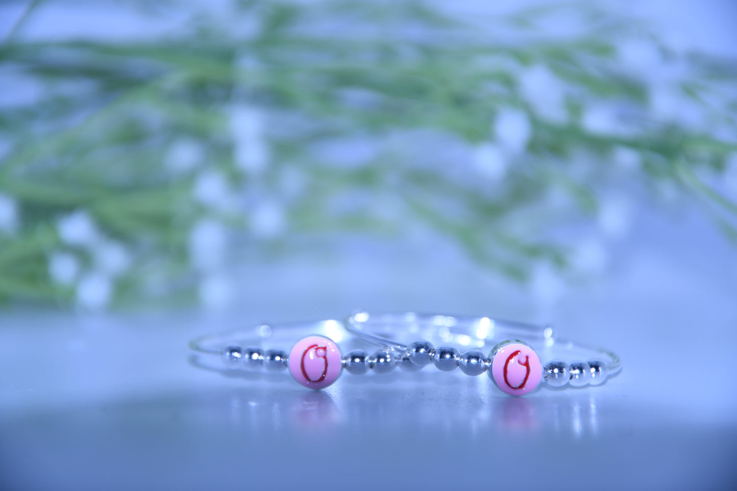 92.5 Silver Initial ‘O’ Kadas (Pair of 2)