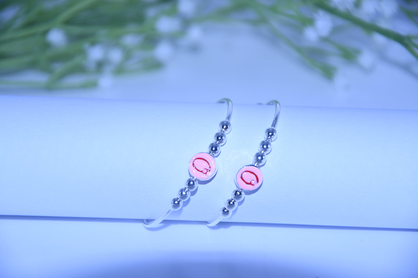 92.5 Silver Initial ‘O’ Kadas (Pair of 2)