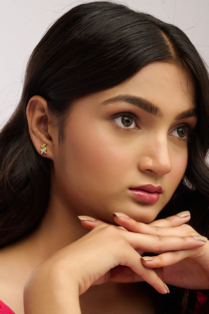 Teddy Bear Silver Earrings