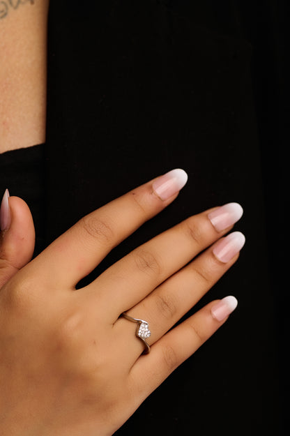92.5 Silver Heart Shaped Promise Ring
