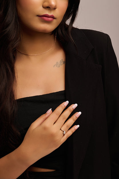 92.5 Silver Heart Shaped Promise Ring