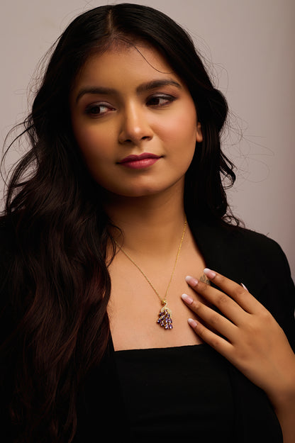 Regal Peacock Silver Pendant