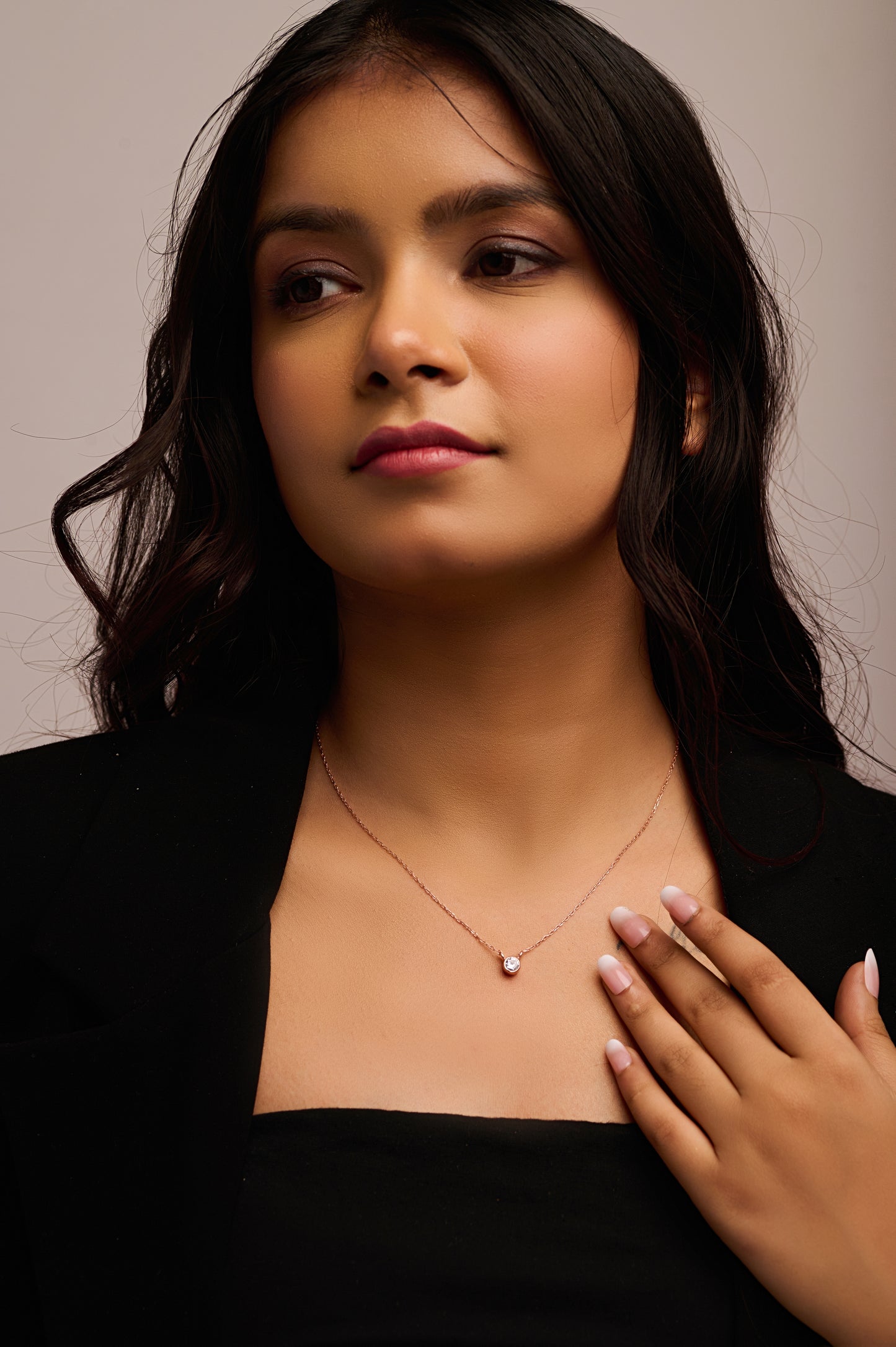 92.5 Silver Solitaire Bezel Pendant