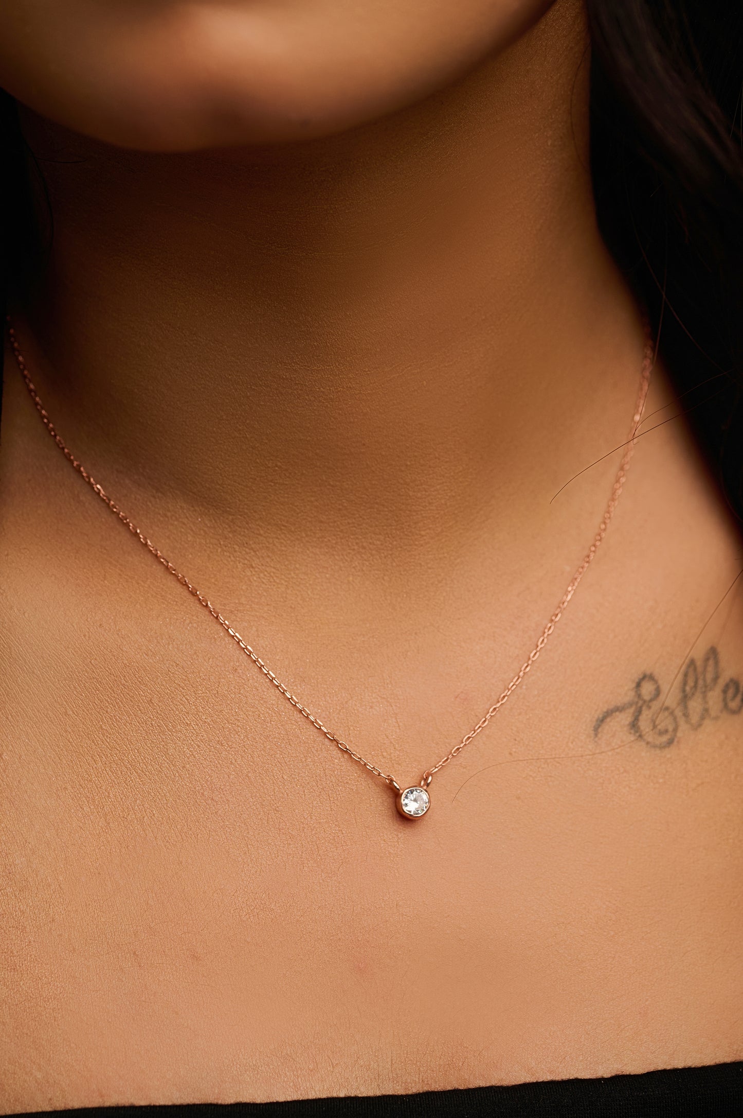 92.5 Silver Solitaire Bezel Pendant