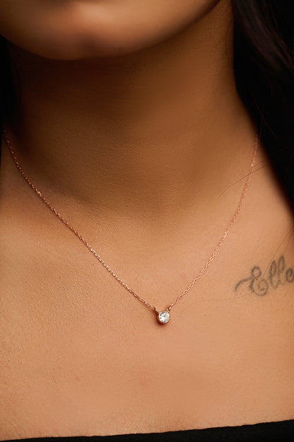 92.5 Silver Solitaire Bezel Pendant