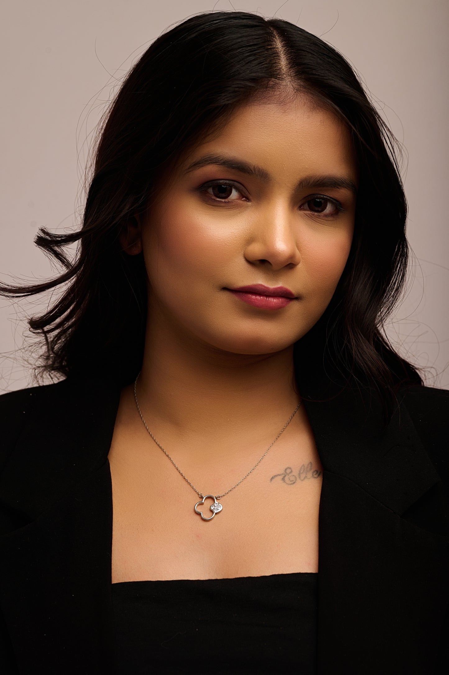 Silver Four-Leaf Clover Pendant Necklace