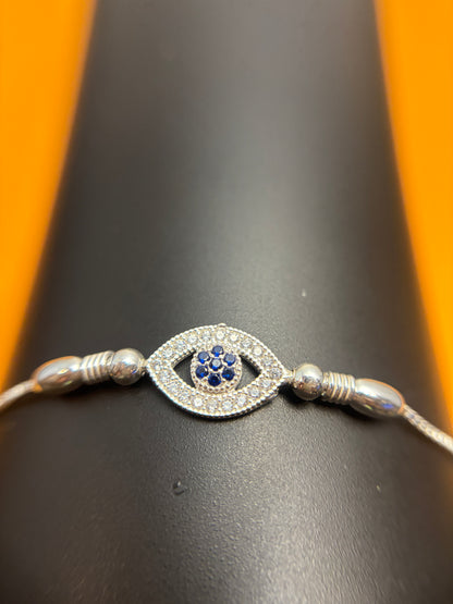 92.5 Silver Evil Eye Bracelet