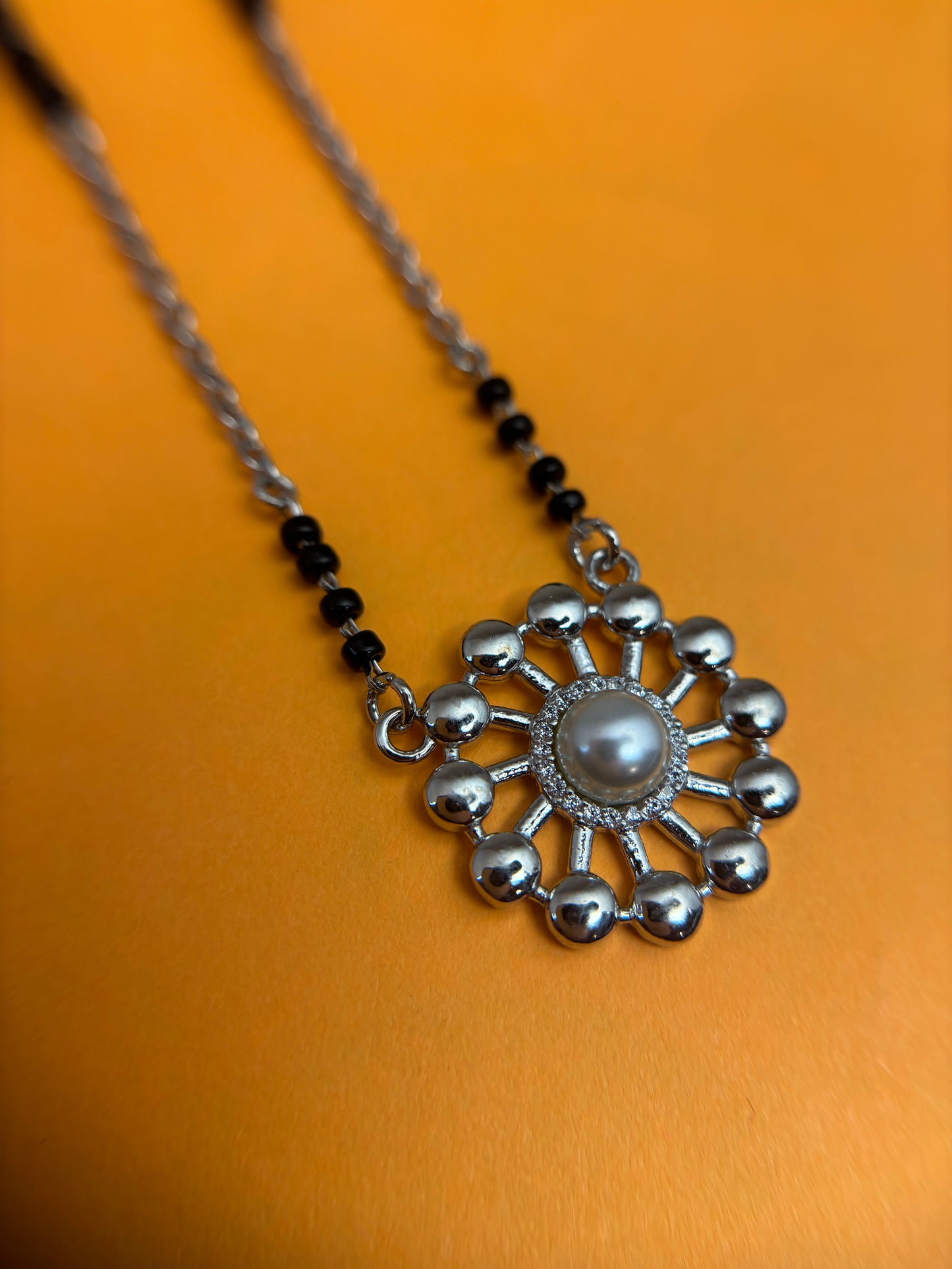 92.5 Silver Pearl Sun Mangalsutra