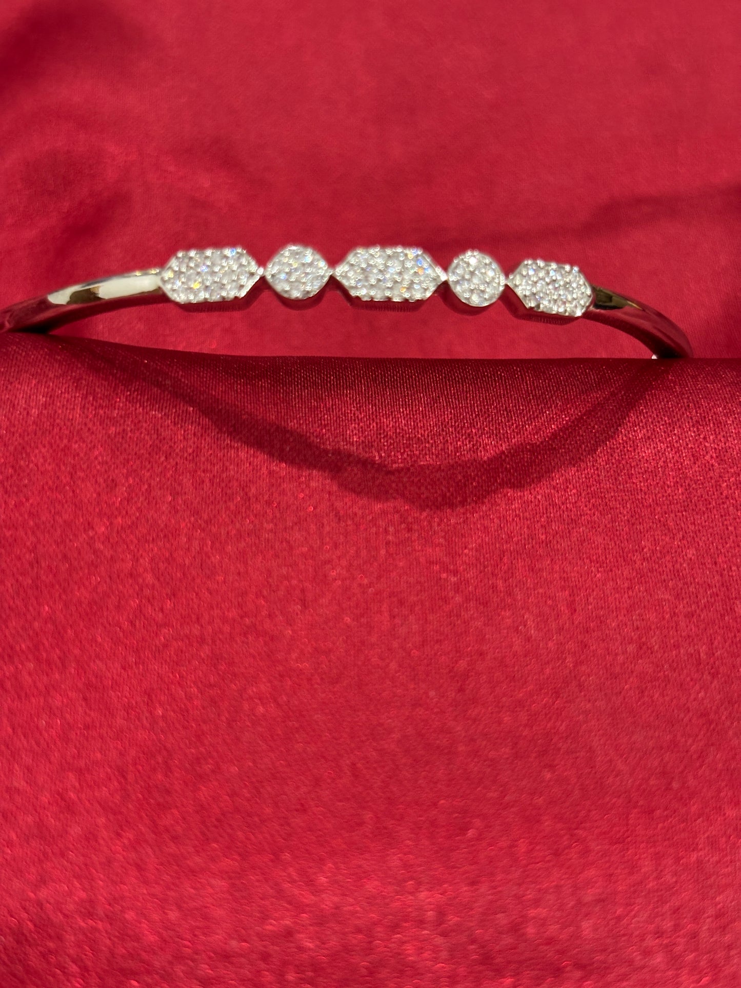 92.5 Silver Women Kada Bracelet Light weight Model 1