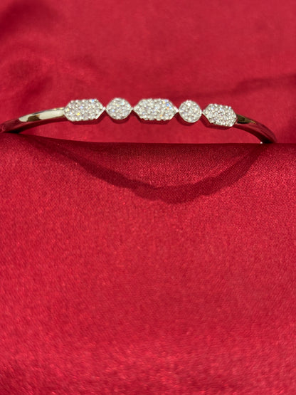 92.5 Silver Women Kada Bracelet Light weight Model 1