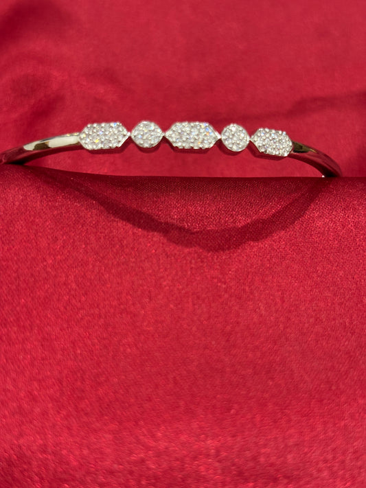 92.5 Silver Women Kada Bracelet Light weight Model 1