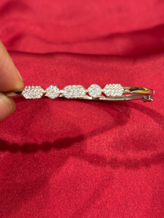 92.5 Silver Women Kada Bracelet Light weight Model 1
