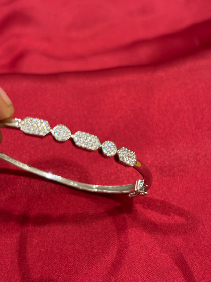 92.5 Silver Women Kada Bracelet Light weight Model 1