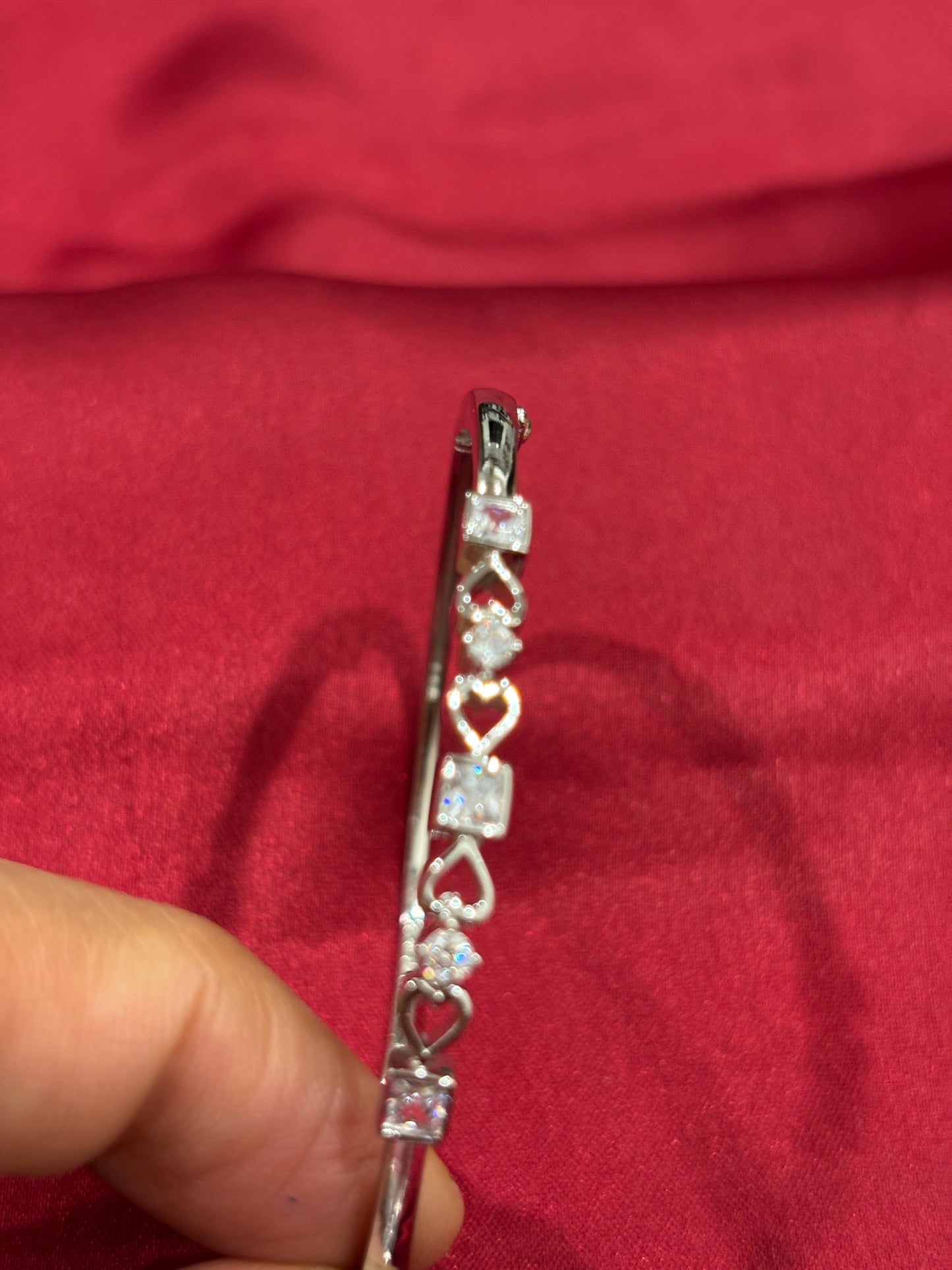 92.5 Silver Women Kada Bracelet Light weight Model 2