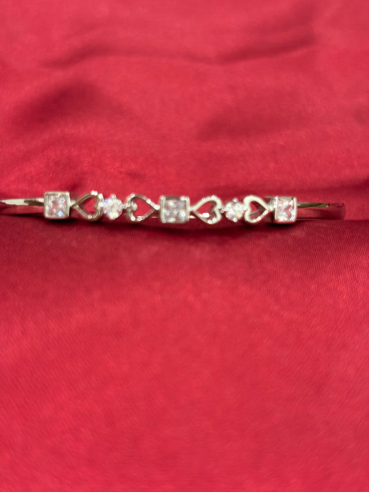 92.5 Silver Women Kada Bracelet Light weight Model 2