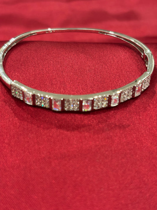 92.5 Silver Women Kada Bracelet Light weight Model 3