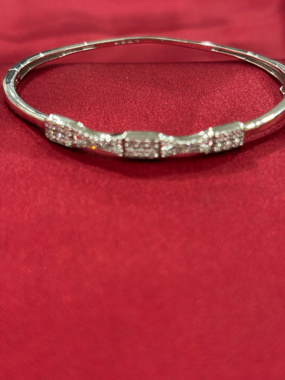 92.5 Silver Women Kada Bracelet Light weight Model 4