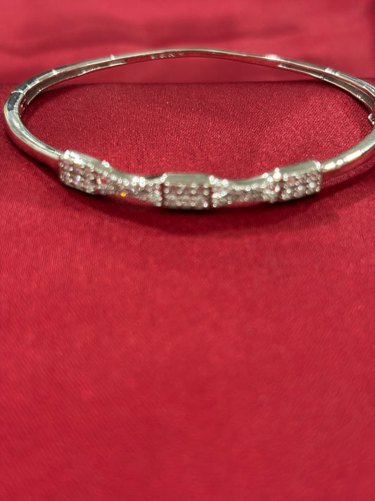 92.5 Silver Women Kada Bracelet Light weight Model 4