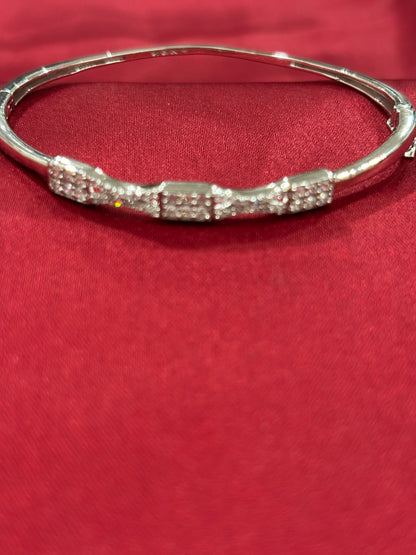 92.5 Silver Women Kada Bracelet Light weight Model 4