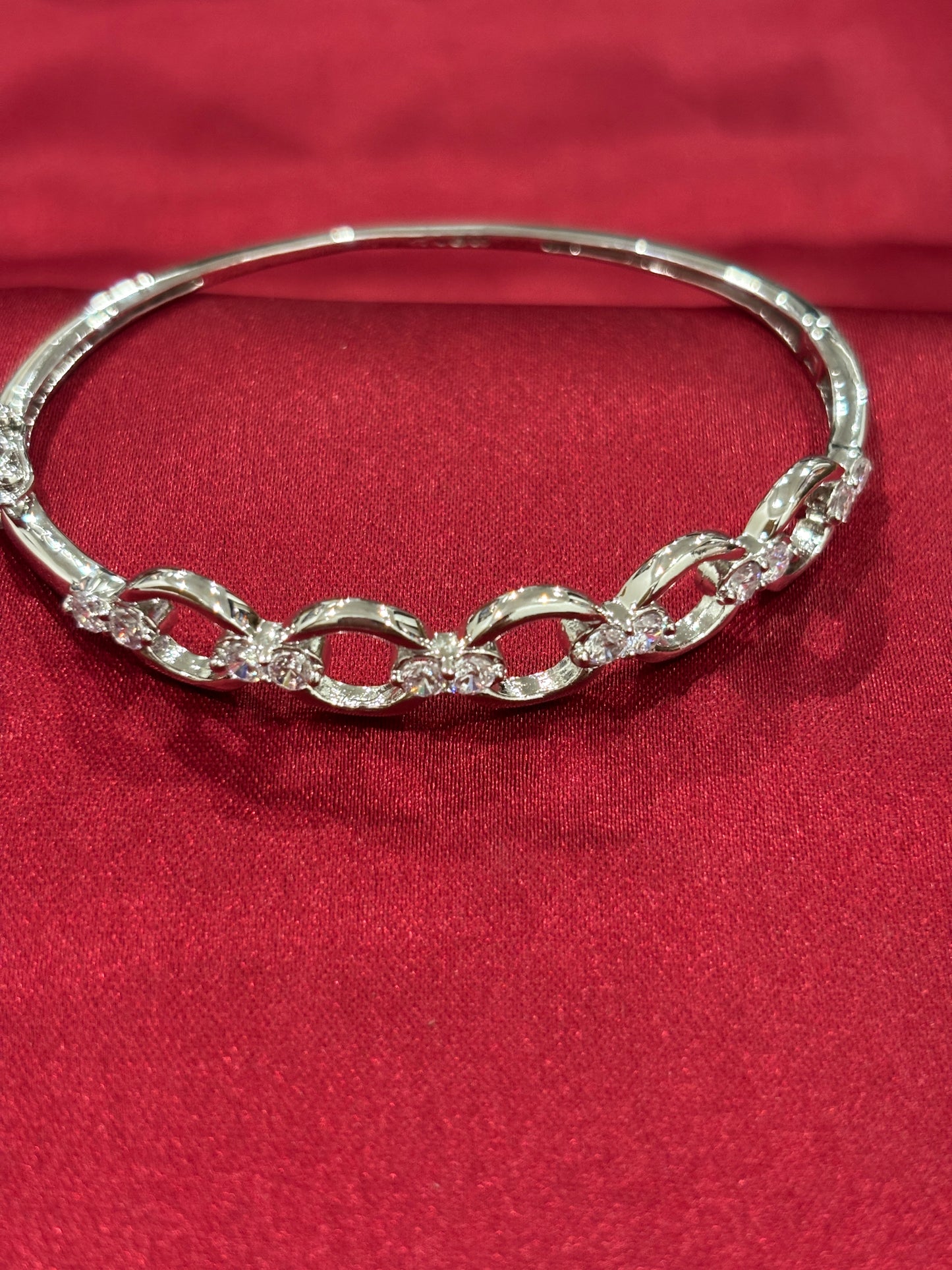 92.5 Silver Women Kada Bracelet Light weight Model 5