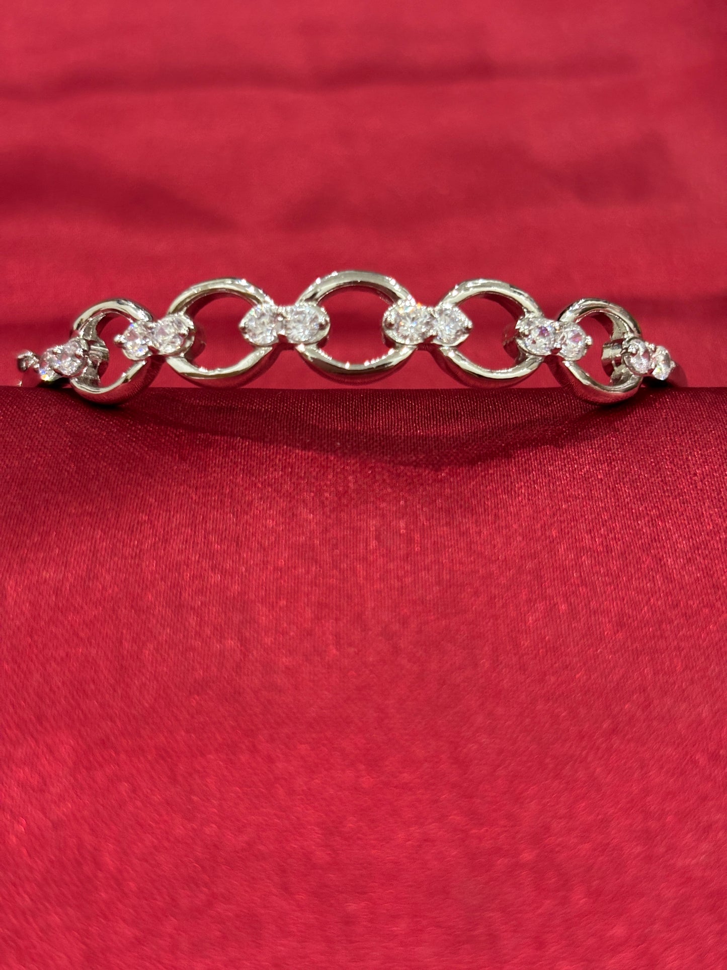 92.5 Silver Women Kada Bracelet Light weight Model 5