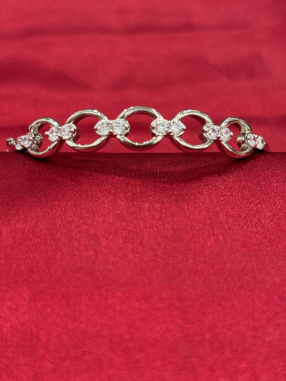 92.5 Silver Women Kada Bracelet Light weight Model 5