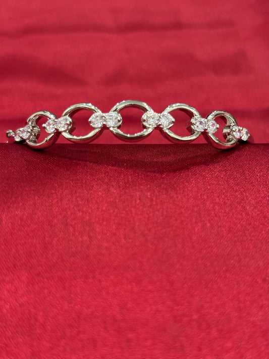 92.5 Silver Women Kada Bracelet Light weight Model 5