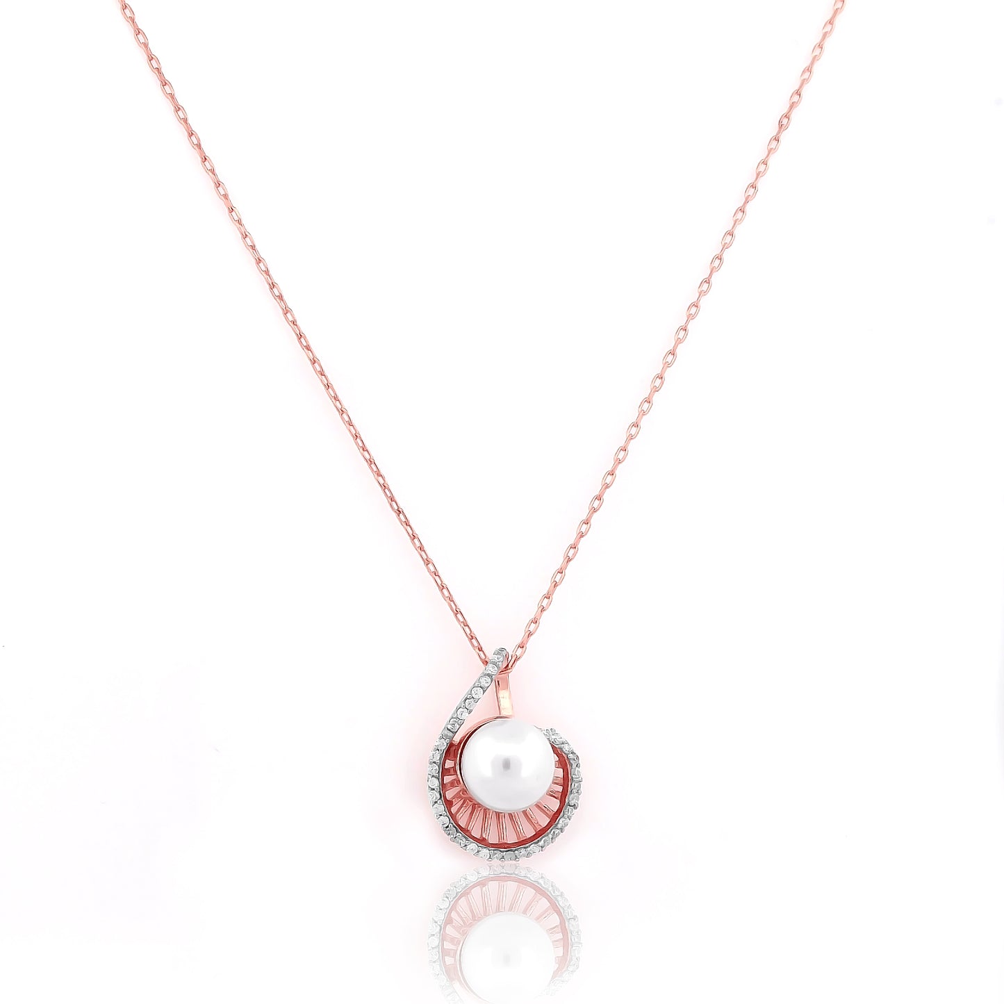 Pearl Drop Pendant with 92.5 Silver Pendant Chain