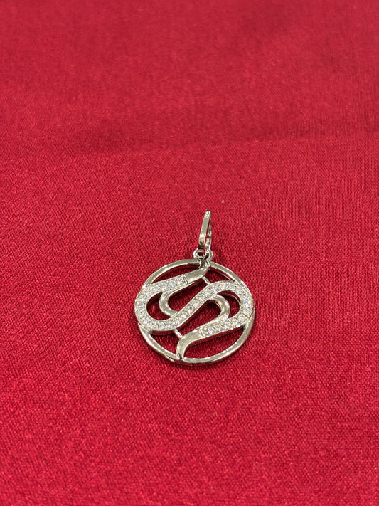 92.5 Silver Snake inspired Zircon Pendant