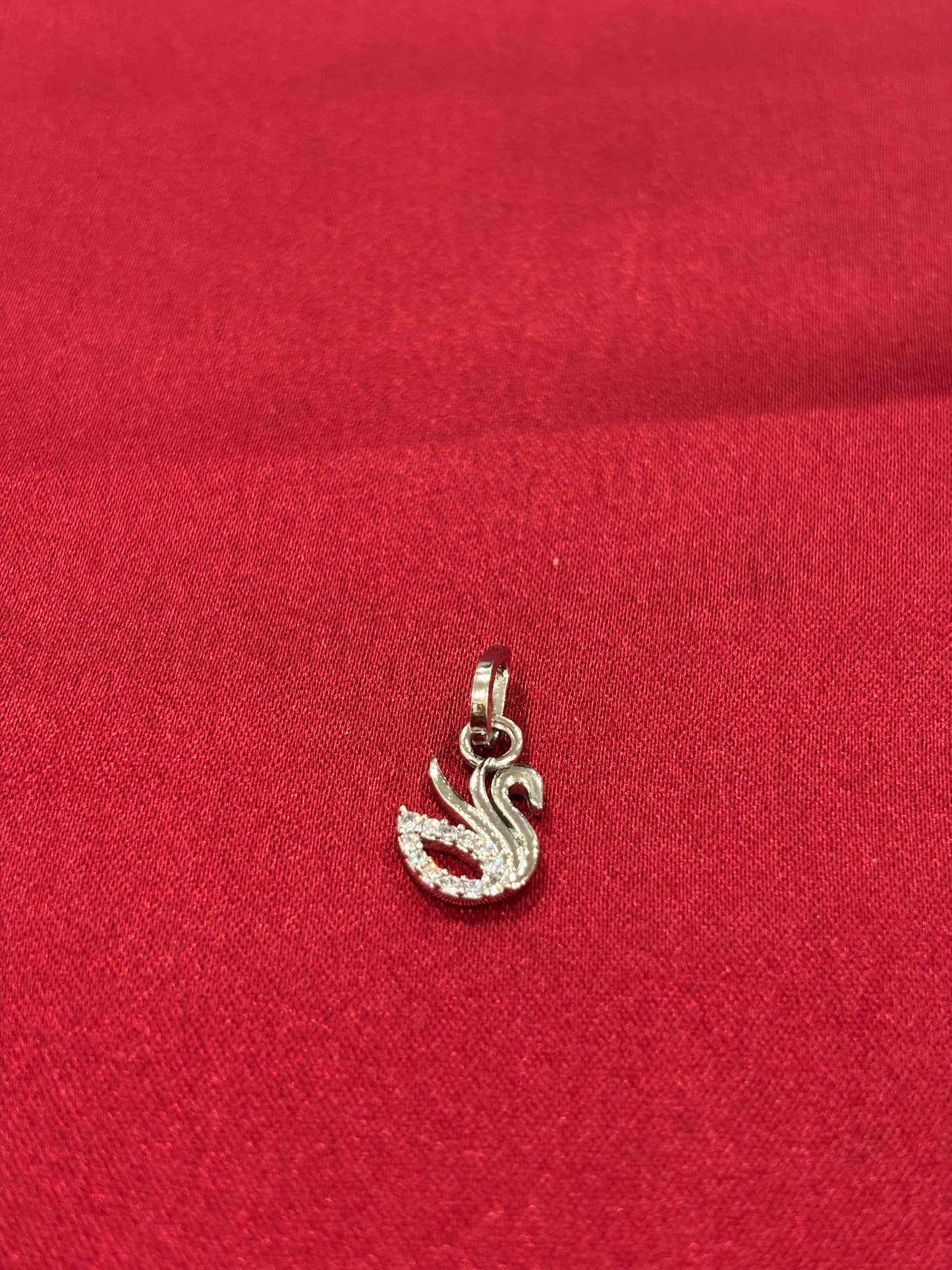 92.5 Silver swan inspired Zircon Pendant