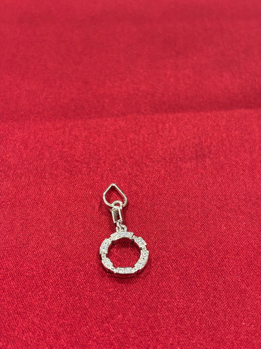 92.5 Silver hollow circle inspired Zircon Pendant