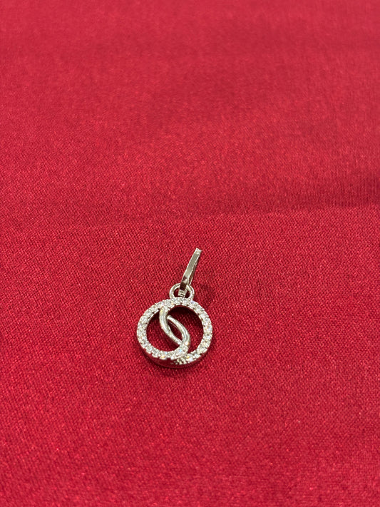 92.5 Silver Circle Zircon Pendant