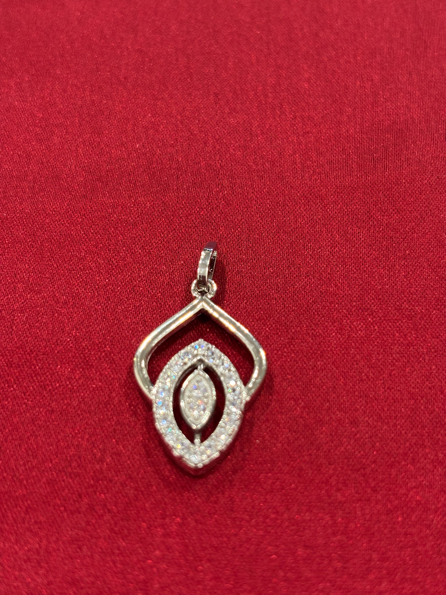 92.5 Silver Sparkle Drop Pendant