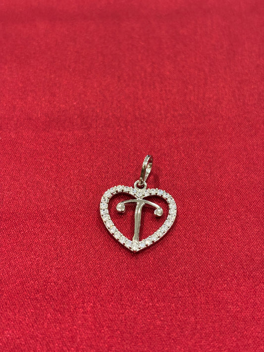 92.5 Silver Alphabet 'T' Pendant