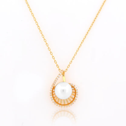 Pearl Drop Pendant with 92.5 Silver Pendant Chain