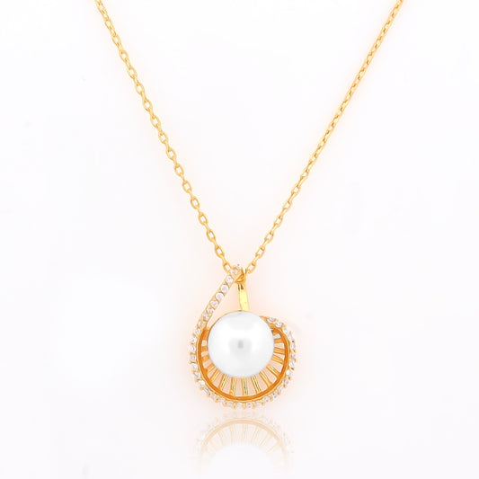 Pearl Drop Pendant with 92.5 Silver Pendant Chain
