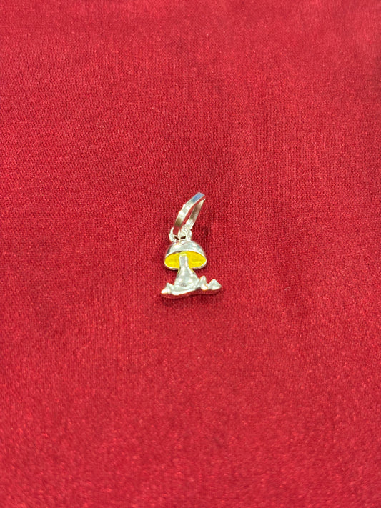 92.5 Silver Yellow Mushroom Pendant