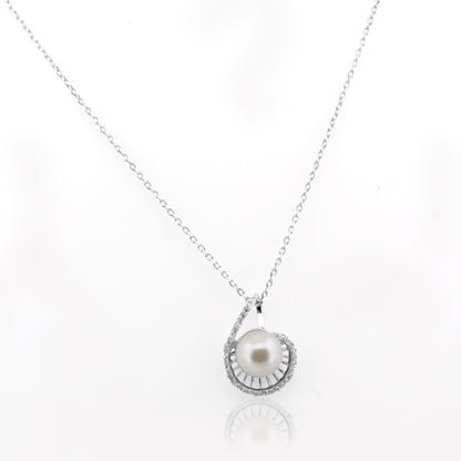 Pearl Drop Pendant with 92.5 Silver Pendant Chain